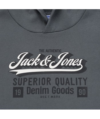 Sweat-shirt enfant garcons Jack & Jones JJELOGO SWEAT HOOD Gris