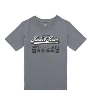 T-shirt enfant garcons Jack & Jones JJELOGO TEE SS ONECK Gris