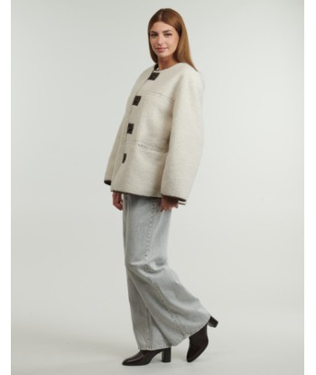 Blouson femmes Pieces PCJULIE REVERSIBLE Beige