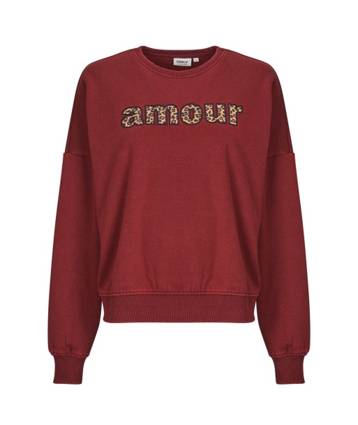 Sweat-shirt femmes Only ONLLINDA  Bordeaux