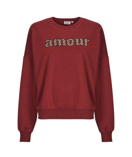 Sweat-shirt femmes Only ONLLINDA  Bordeaux