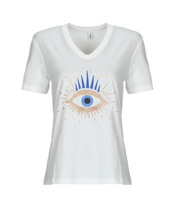 T-shirt femmes Only ONLHENNY  Blanc