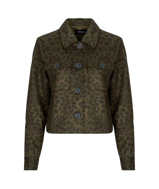 Blouson femmes Only ONLMOON AOP FAUXSUEDE Marron