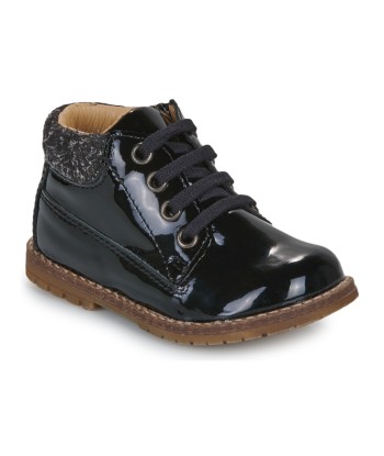 Bottines enfant filles Pom d'Api BOB ZIP WORK Noir