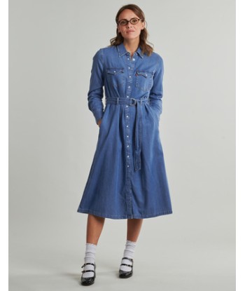 Robe femmes Levis QUINCEY LS MAXI DRESS Bleu