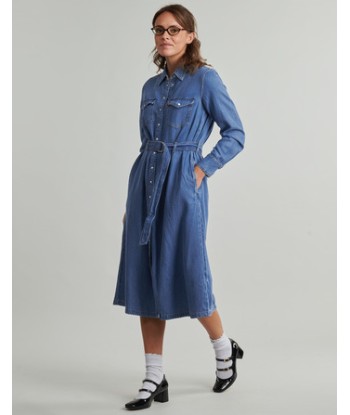 Robe femmes Levis QUINCEY LS MAXI DRESS Bleu