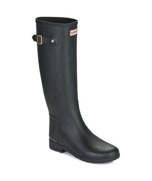 Bottes femmes Hunter REFINED GOLD TRIM TALL Noir