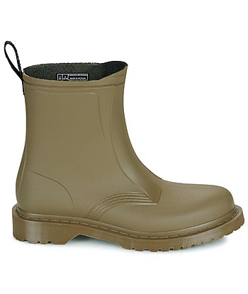 Bottes femmes Dr. Martens 1460 Rain Pull On Boot DMs Olive PVC Beige
