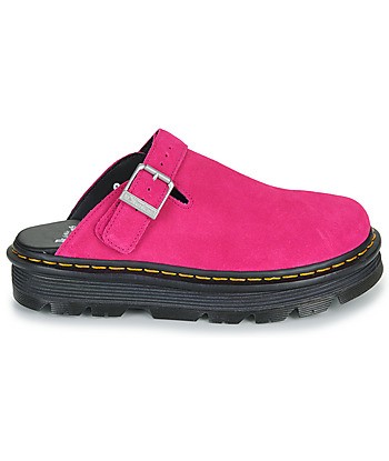 Mules femmes Dr. Martens ZebZag Mule Mule Fuchsia Pink EH Suede Rose