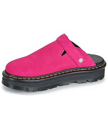 Mules femmes Dr. Martens ZebZag Mule Mule Fuchsia Pink EH Suede Rose