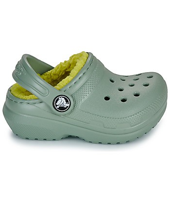 Sabots enfant garcons Crocs Classic Lined Clog T Kaki