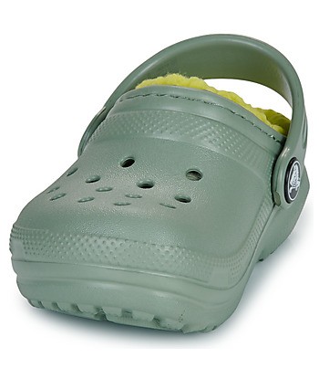 Sabots enfant garcons Crocs Classic Lined Clog T Kaki