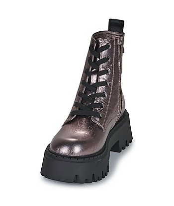 Boots femmes Buffalo ASPEN LACE UP MID Argenté