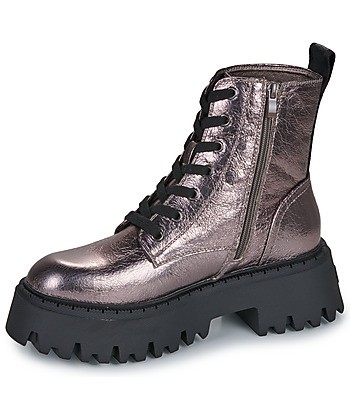 Boots femmes Buffalo ASPEN LACE UP MID Argenté