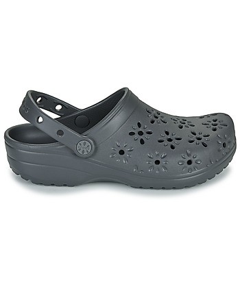 Sabots femmes Crocs Classic Floral Cut Out Clog Noir