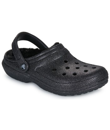 Sabots femmes Crocs Classic Fuzz Lined Glitter Clog Noir