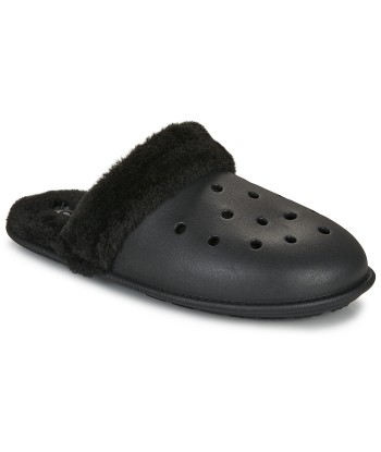 Chaussons femmes Crocs Classic Fuzz Scuff Noir