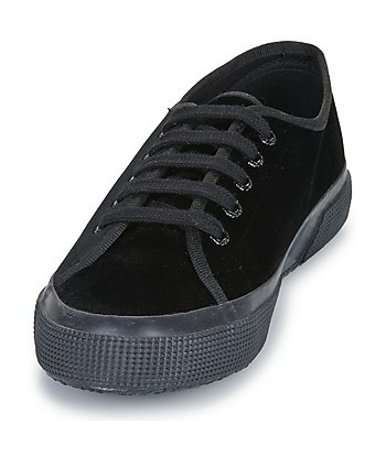 Baskets basses femmes Superga 2750 VELVET Noir
