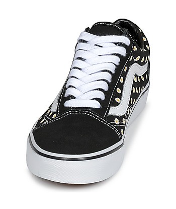 Baskets basses enfant filles Vans UA Old skool FLORAL Noir