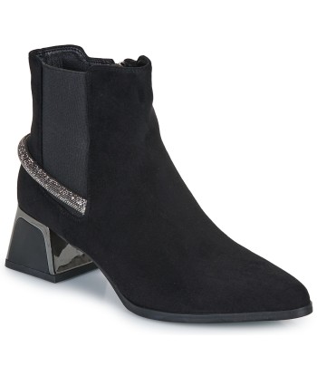 Bottines femmes Exé Shoes P1811-T941-FABRIC-BLACK Noir