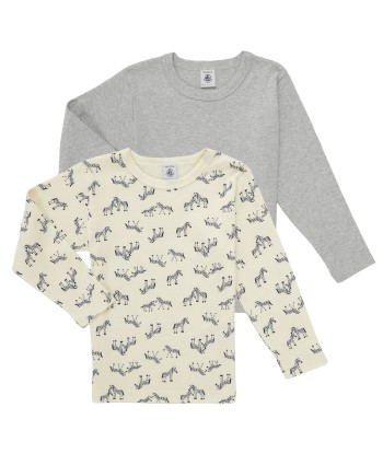 T-shirt enfant garcons Petit Bateau TSML X2 Multicolore