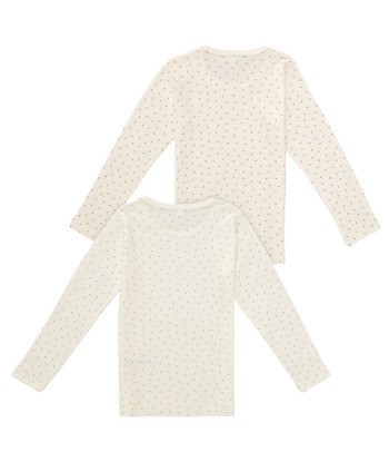 T-shirt enfant filles Petit Bateau TSML X2 Blanc