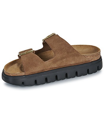 Mules femmes Papillio Arizona Chunky Suede Marron