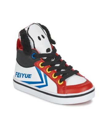 Baskets montantes enfant garcons Feiyue DELTA MID PEANUTS Blanc