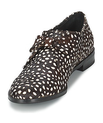 Derbies femmes F-Troupe Bow Polka Noir