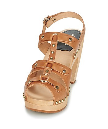 Sandales femmes Swedish hasbeens BRASSY Marron