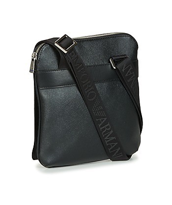 Sacoche hommes Emporio Armani BUSINESS FLAT MESSENGER BAG Noir