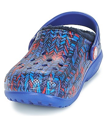 Sabots enfant garcons Crocs CLASSIC LINED GRAPHIC CLOG K Bleu