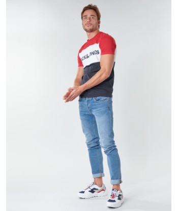 T-shirt hommes Jack & Jones JJELOGO BLOCKING Rouge