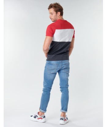 T-shirt hommes Jack & Jones JJELOGO BLOCKING Rouge