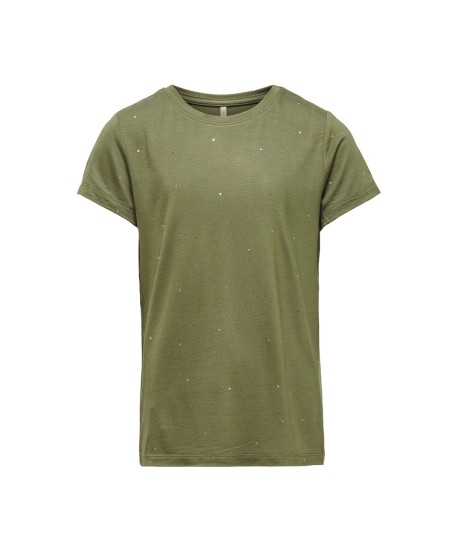 T-shirt enfant filles Only KONMOULINS Kaki