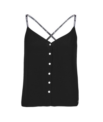 Blouses femmes Tommy Jeans TJW CAMI TOP BUTTON THRU Noir