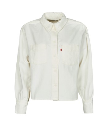 Chemise femmes Levis ZOEY PLEAT UTILITY SHIRT Blanc