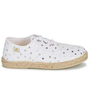 Baskets basses enfant filles Citrouille et Compagnie OUAKA Argenté