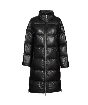 Doudounes femmes MICHAEL Michael Kors LONG FAUX LTHR PUFFER Noir