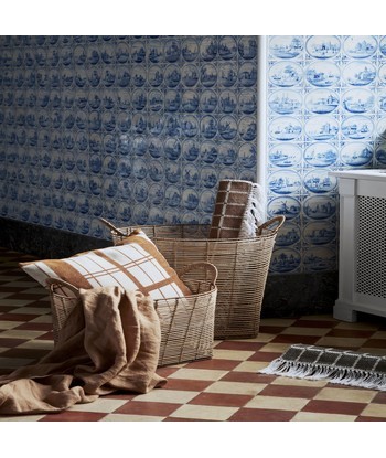 Housses de coussins Broste Copenhagen CHEQUER Marron