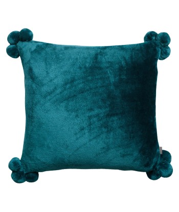 Housses de coussins Vivaraise TENDER POMPONS Bleu