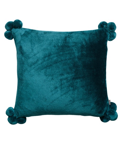 Housses de coussins Vivaraise TENDER POMPONS Bleu