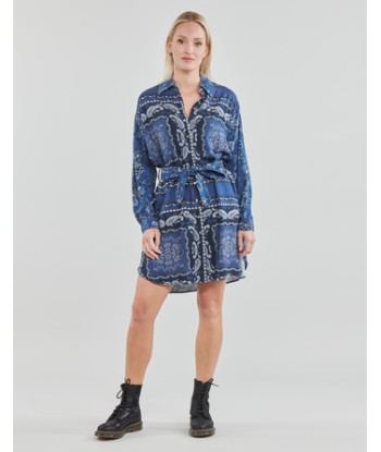 Robe courte femmes Liu Jo ABITO CAMICIA DEN.BLUE PRINTS WASH Bleu