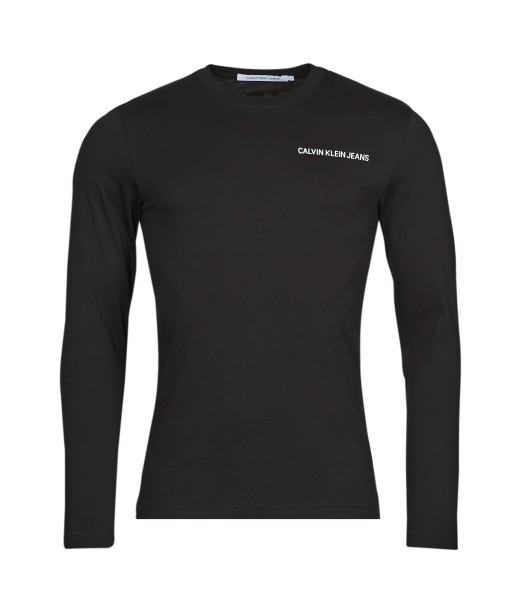 T-shirt hommes Calvin Klein Jeans ESSENTIAL BACK INSTIT LS TEE Noir