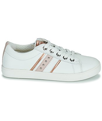 Baskets basses enfant filles Geox J KATHE GIRL Blanc