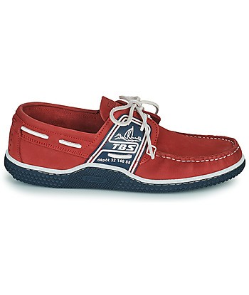 Chaussures bateau hommes TBS GLOBEK Rouge