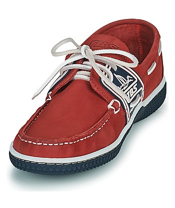 Chaussures bateau hommes TBS GLOBEK Rouge