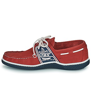 Chaussures bateau hommes TBS GLOBEK Rouge