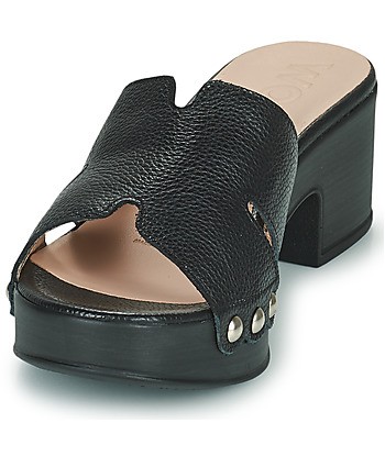 Mules femmes Wonders D-8821-WILD Noir