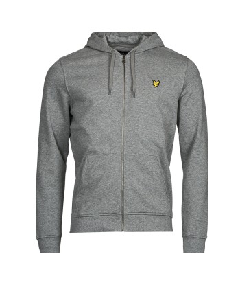 Sweat-shirt hommes Lyle & Scott ZIP THROUGH HOODIE Gris